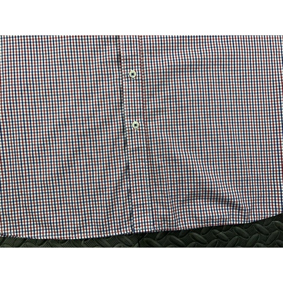 Society Of Threads Shirt Adult Extra Large Red Blue Button Up Short Sleeve Men's - Picture 6 of 12